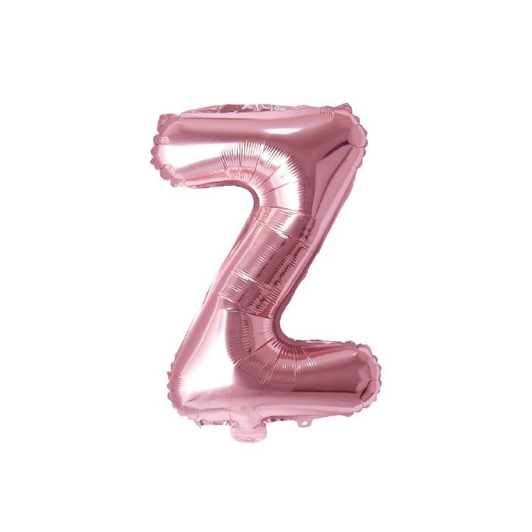 Mini 16"Air-Fill Only Letter Mylar Balloon • Rose Gold Z