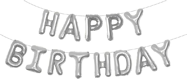 AF HBD Banner Silver