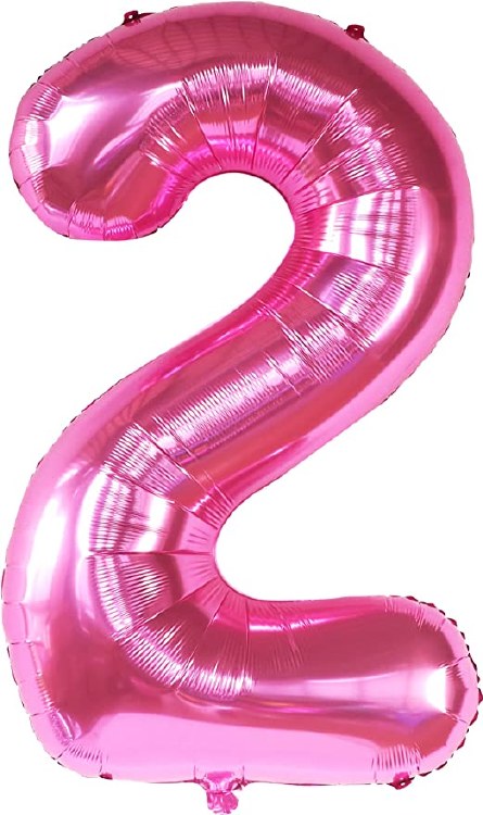 Jumbo 34" Helium Number Mylar Balloon • Pink 2