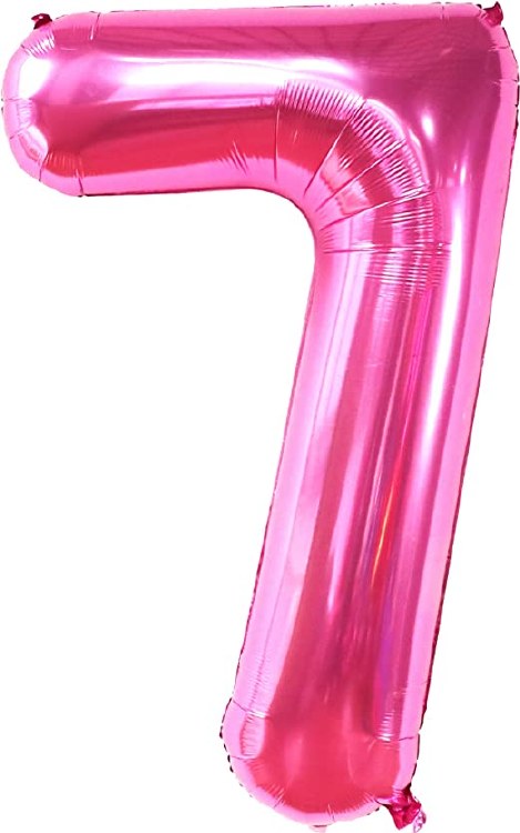 Jumbo 34" Helium Number Mylar Balloon • Pink 7