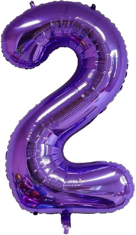Jumbo 34" Helium Number Mylar Balloon • Purple 2
