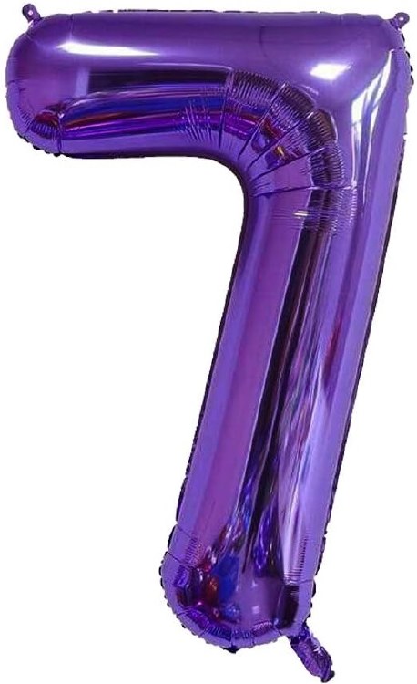 Jumbo 34" Helium Number Mylar Balloon • Purple 7