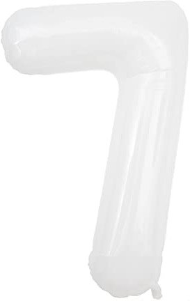 Jumbo 34" Helium Number Mylar Balloon • White 7