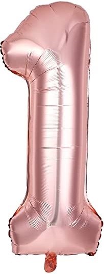 Jumbo 34" Helium Number Mylar Balloon • Rose Gold 1