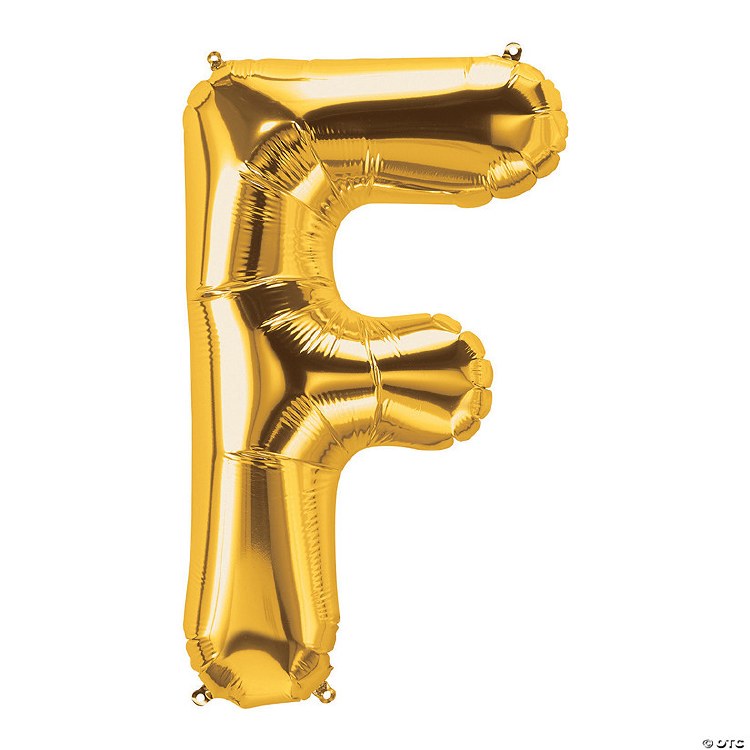 Jumbo 34" Helium Letter Mylar • Gold F