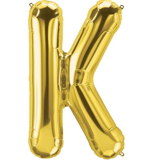 Jumbo 34" Helium Letter Mylar • Gold K