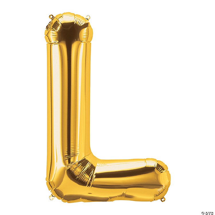 Jumbo 34" Helium Letter Mylar • Gold L