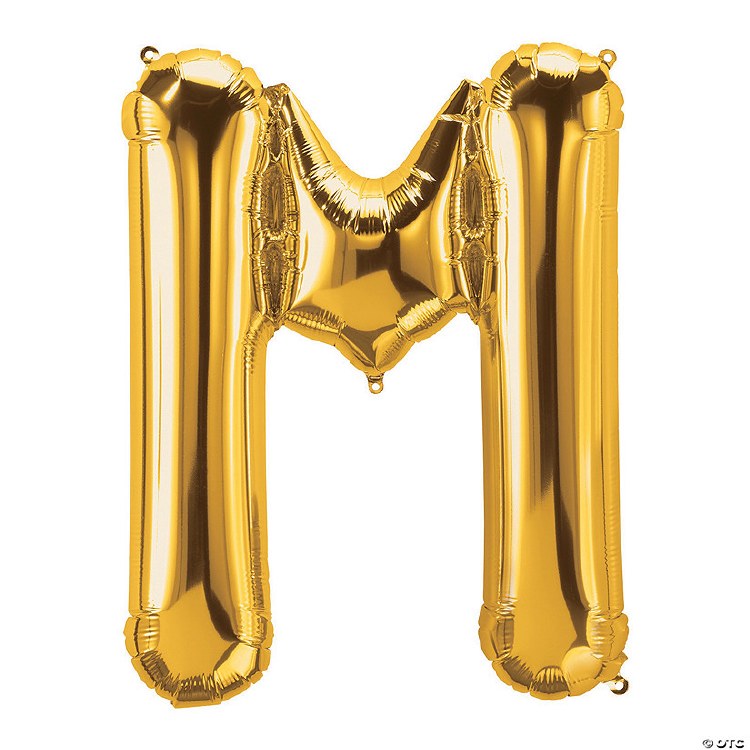 Jumbo 34" Helium Letter Mylar • Gold M
