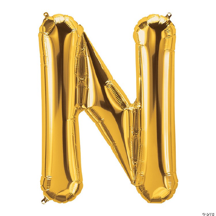 Jumbo 34" Helium Letter Mylar • Gold N