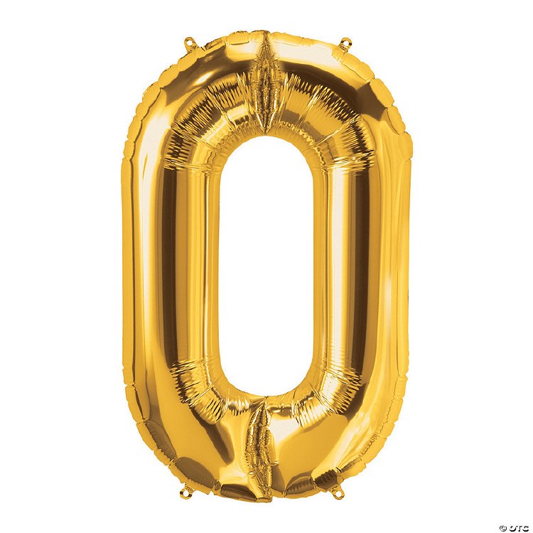 Jumbo 34" Helium Letter Mylar • Gold O