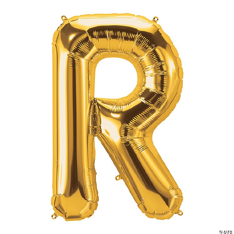Jumbo 34" Helium Letter Mylar • Gold R