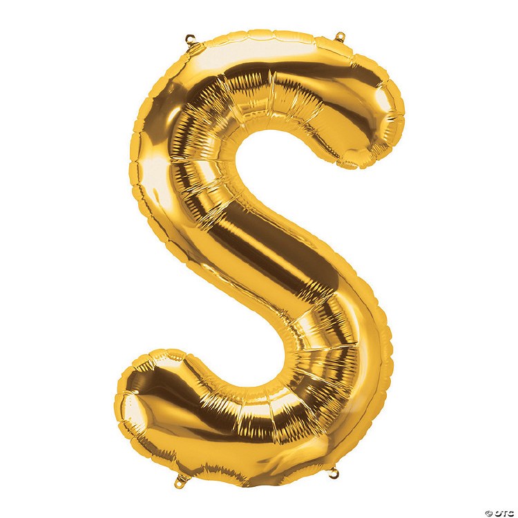 Jumbo 34" Helium Letter Mylar • Gold S