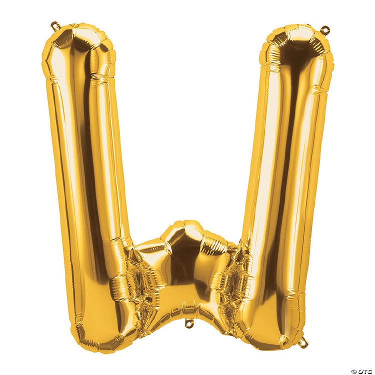 Jumbo 34" Helium Letter Mylar • Gold W