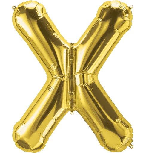 Jumbo 34" Helium Letter Mylar • Gold X