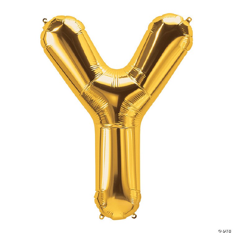 Jumbo 34" Helium Letter Mylar • Gold Y