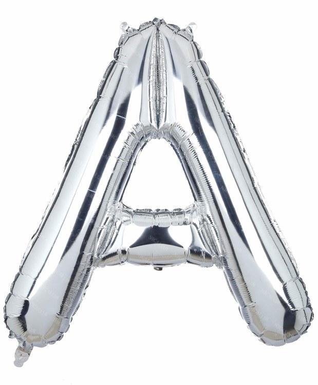 Jumbo 34" Helium Letter Mylar • SILVER A
