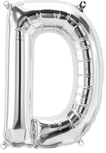 Jumbo 34" Helium Letter Mylar • SILVER D