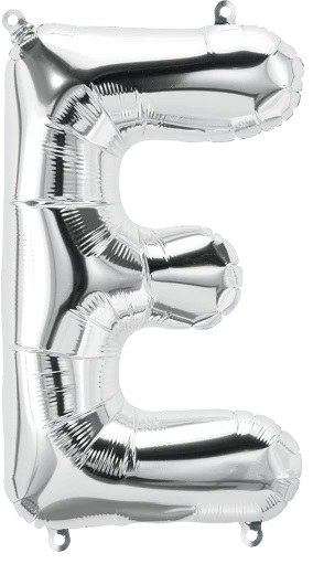 Jumbo 34" Helium Letter Mylar • SILVER E