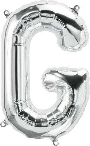 Jumbo 34" Helium Letter Mylar • SILVER G