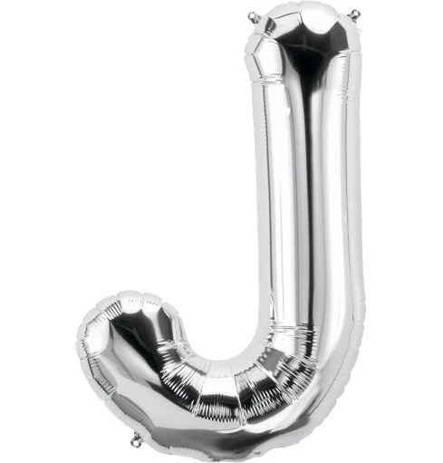 Jumbo 34" Helium Letter Mylar • SILVER J
