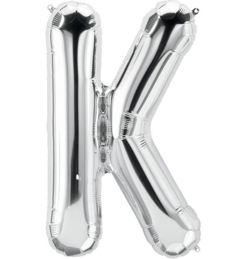 Jumbo 34" Helium Letter Mylar • SILVER K