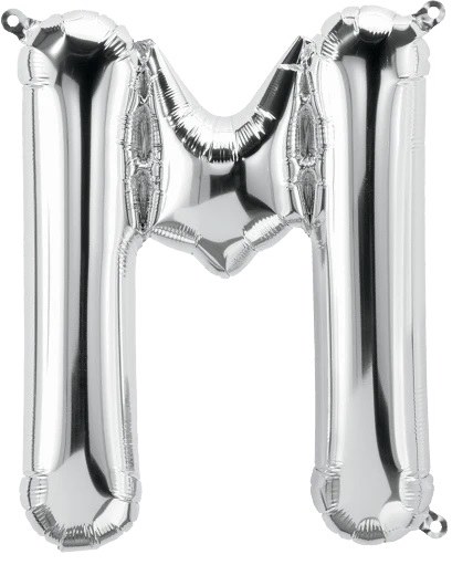 Jumbo 34" Helium Letter Mylar • SILVER M