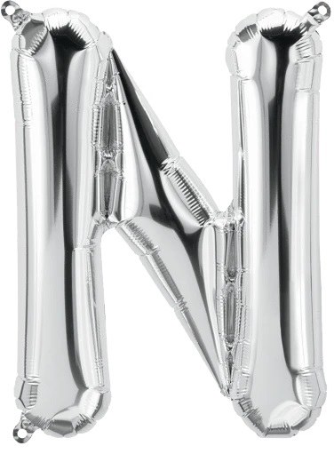 Jumbo 34" Helium Letter Mylar • SILVER N