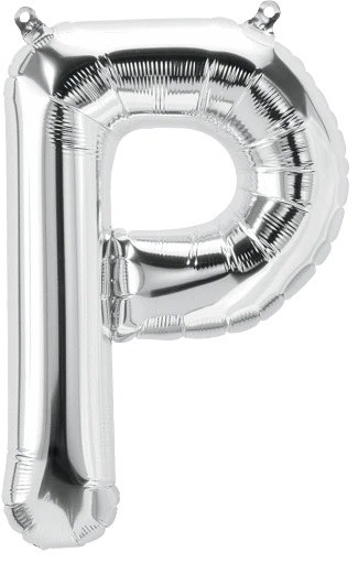 Jumbo 34" Helium Letter Mylar • SILVER P