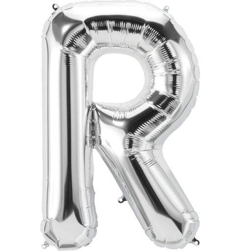 Jumbo 34" Helium Letter Mylar • SILVER R