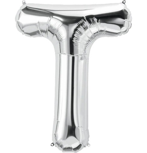 Jumbo 34" Helium Letter Mylar • SILVER T