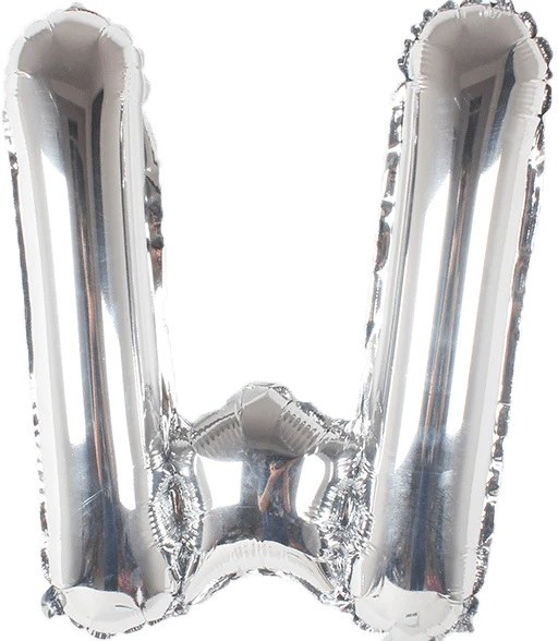 Jumbo 34" Helium Letter Mylar • SILVER W