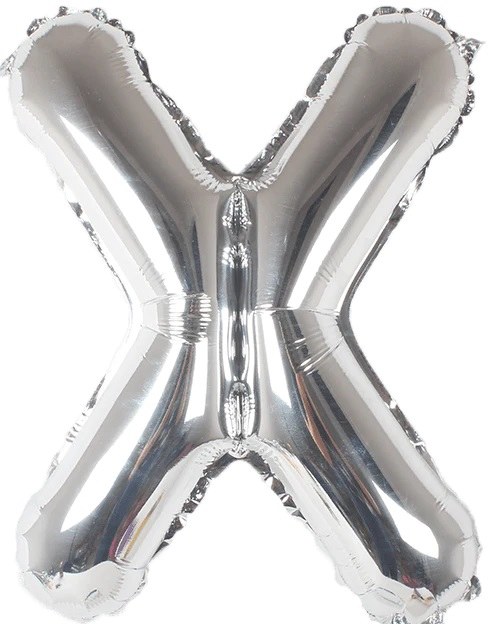Jumbo 34" Helium Letter Mylar • SILVER X