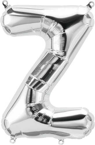 Jumbo 34" Helium Letter Mylar • SILVER Z
