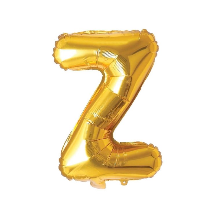 Mini 16" Air-Fill Only Letter Mylar Balloon • Gold Z