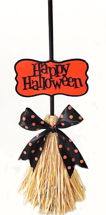 Halloween Tabletop Witch Broom