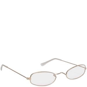 Glasses Gold Wire Clear Lens
