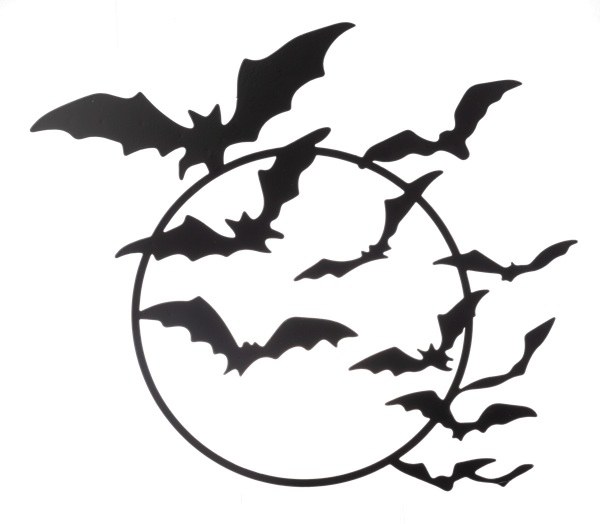 Wall Decor Iron Bats Blk