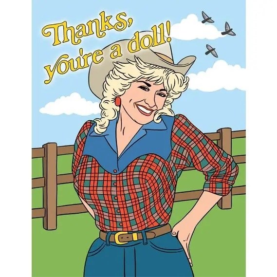 Card Thanks You're A Doll Dolly Parton