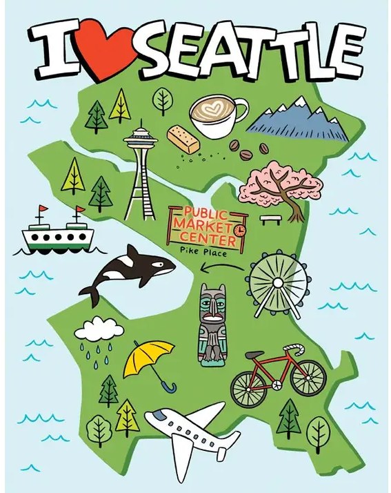 Card I Heart Seattle