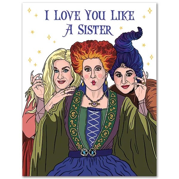 Card Hocus Pocus Sister Love