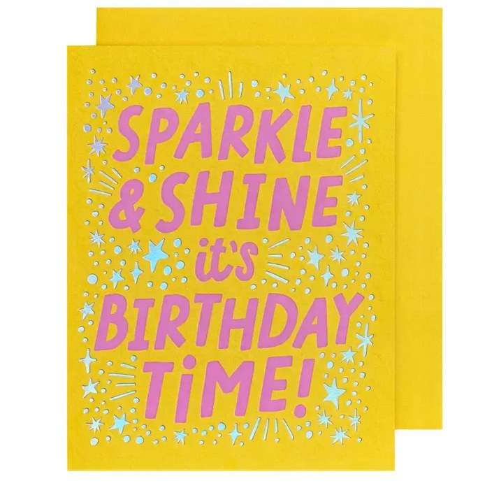 Card Sparkle and Shine BDay