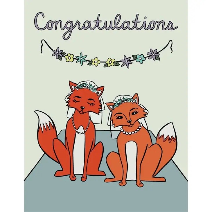Wedding Foxes Congratulations