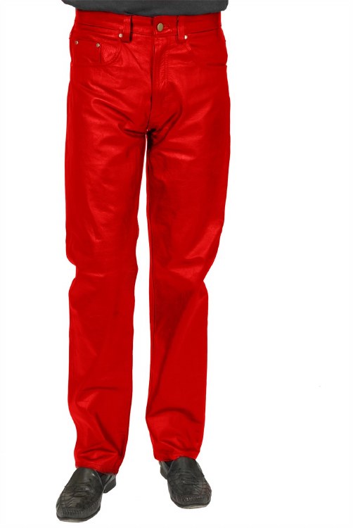 skrive inden for Jeg er stolt Red Leather Pants Mens 36 - Champion Party Supply