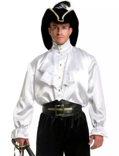Pirate Captain Shirt White XL