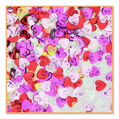 Confetti Embossed Hearts
