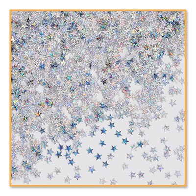 Confetti Silver Holog Stars