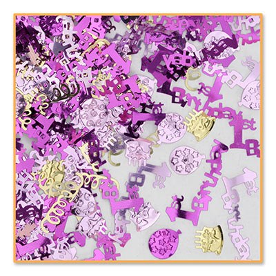 Confetti 1st Birthday Pink