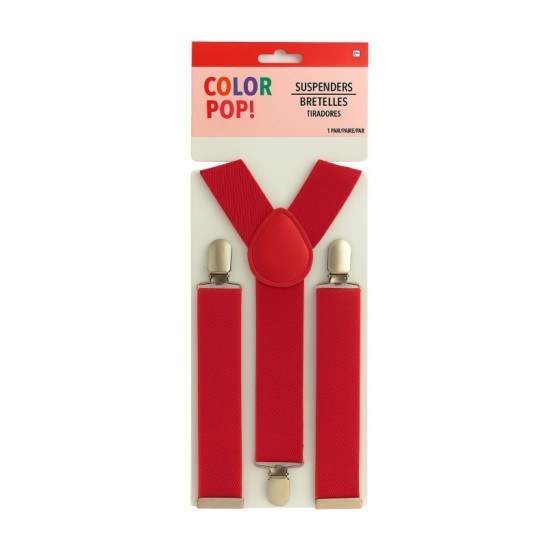 Suspenders Red