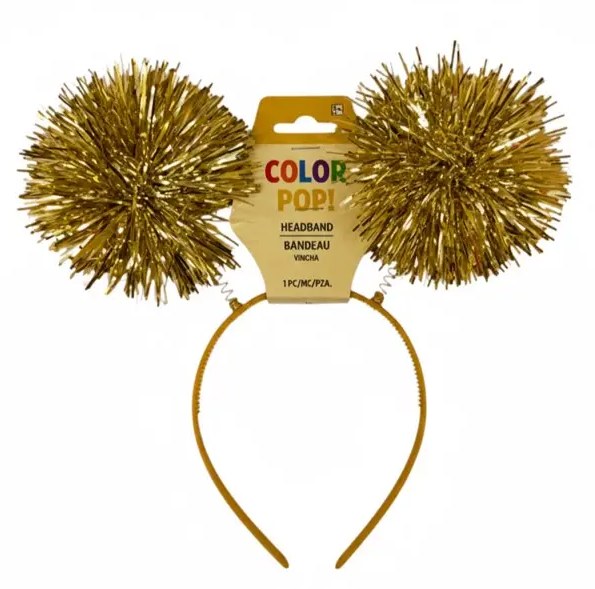 Head Bopper Gold Pom Pom