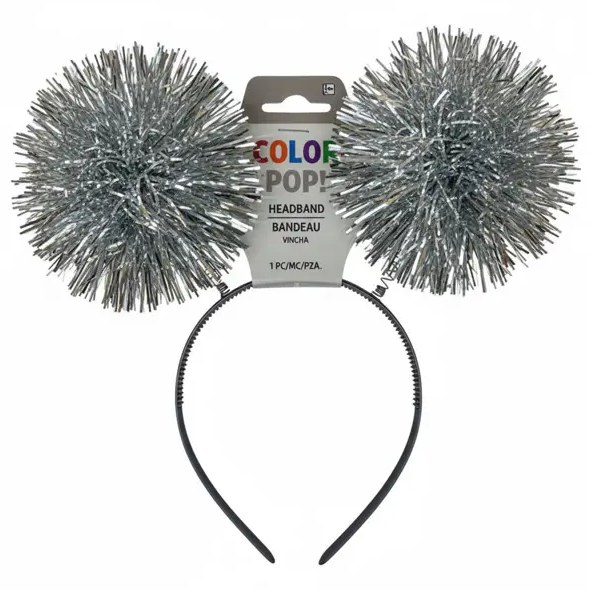 Head Bopper Silver Pom Pom